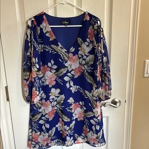 Lulus Floral V-Neck Dress